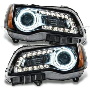 Chrysler 300 Headlight Assembly - ORACLE Lighting - SMD Pre-Assembled, Non-HID, Black Bezel - Blue - `11-`14